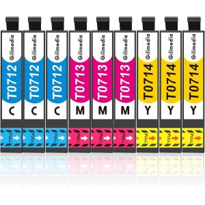 T0715 Multipack Cartouche d'encre pour Epson T0711 T0712 T0713 T0714 pour Epson Stylus SX400 SX415 SX510W SX205 SX200 SX515W DX4400 SX100 SX218 DX9400F BX600FW SX610FW DX8400 - Neuf