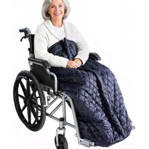 Couverture pour Fauteuil Roulant, Couvre-Jambes de Fauteuil Roulant Doubl&eacute;s en Polaire, Couverture imperm&eacute;able pour Fauteuil Roulant, Adapt&eacute; aux Personnes handicap&eacute;es et aux Personnes &acirc;g&eacute;es - Neuf