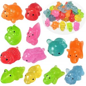 KAL-Lot De 36 Glitter Mochi Squishy,Jouet À Presser,Soulagement Du Stress,Jouet Sensuel Doux, Squeeze Fidget Jouets, Récompenses En Classe,Goody Bag Filler, Cadeaux Pour Noël, Cadeaux D'Anniversaire - Neuf