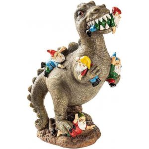 MEVRONISSHOP-Statues de Dinosaures Nains de Jardin - D&eacute;coration Dr&ocirc;le pour Jardin - Neuf