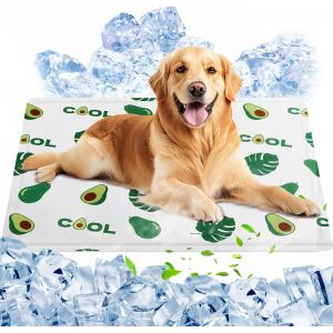 Tapis Rafraichissant Chien 50x65cm Tapis Rafraichissant Chien Et Chat Voiture Avec Gel Portable Coussin Rafraichissant Chat En Tissu Pvc Idéal Pour Les Chiens Chats, Avocat - Neuf