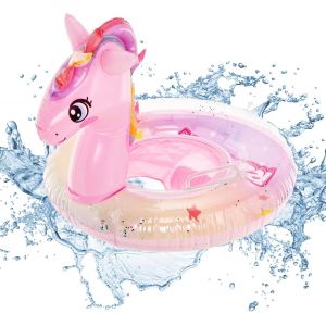 Cap-Bouée Licorne Gonflable, Bouée Bébé, Bouée Pour Bébé, Gonflable Flotteur Piscine Enfant, Bouee Piscine Enfant, Bouée De Natation Pour Bébé À Partir, Bébé Siège De Piscine Pour Enfants De 1-5 Ans - Neuf