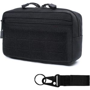 Jgd-Pochette Tactique Molle, Pochette Tactique Horizontale Moyenne, Sac Tactique De Transport De Plaque Sacoche Ceinture Militaire Avec Mousqueton, Poche Gadgets &Eacute;tanche Pour Sacs &Agrave; Dos Gilets - Neuf