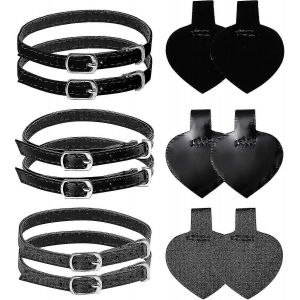 3 Ensembles D&eacute;tachables Talons Hauts Anti Slip Shoe Straps Anti-Loose Heels Bracelets De Cheville - Neuf