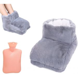 Chauffe Pied, Chauffe Pieds Chauffant Confortable, 1l Bouillotte Pieds Non &Eacute;lectrique,Couverture Chauffante Chauffe-Pieds Pour Genoux, Cou, Pieds Et Hanches, Gris - Neuf