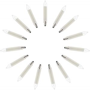 KALANKA-Lot de 15 AC E10 14V 3W Ampoule de Bougie, Blanc Chaud 2700K, 30LM, E10 Petite Base &agrave; Vis, Ampoule pour Chandelier Ampoule Remplacer, pour Lampe &agrave; Cordes, Chandelier, Arche Lumineuse (15, E10 - Neuf