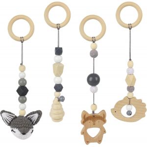 Subzonal-4 Pi&egrave;ces Arche Portique Deveil Eveil Bebe Bois, Jouets B&eacute;b&eacute;s &Agrave; Partir, Jouet De Poussette, Jouet Nouveau N&eacute; En Boiss, Arche D'&eacute;veil B&eacute;b&eacute;s En Boiss Pour Si&egrave;ge De B&eacute;b&eacute; Landau - Neuf