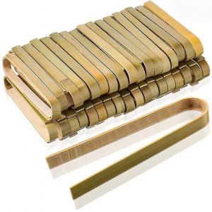 80 Pcs Mini Pince À Pain Jetable En Bambou 4 Pouces Pinces À Pain Pinces De Cuisson Jetables Servant De Nourriture-Yuhao - Neuf