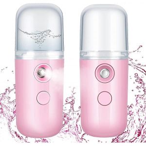 2 Pi&egrave;ces Nano Facial Mister 30ml Portable Mini Brume Visage Pratique Steamer Brume Usb - Neuf