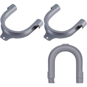 Lot de 2 coudes de fixation universels pour tuyau de vidange,machine à laver,lave-vaisselle,coude de retenue en forme de U,en plastique pour conduites d'eau de 20 à 26 mm - Neuf