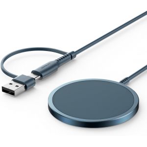 Chargeur Mag-Safe, Chargeur Induction For Iphone, 15w Magn&eacute;tique Chargeur Sans Fil Iphone Compatible Pour Chargeur Magsafe Iphone 16/16 Pro/16 Pro Max/16 Plus/Iphone 15/14/13/Airpods Pro Bleu - Neuf