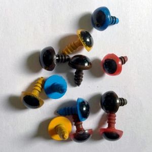 100 Pcs 8-20mm En Plastique Yeux De S&eacute;curit&eacute; Pour Ours En Peluche Poup&eacute;e Animal Marionnette Artisanat Diy_Transparent_8mm - Neuf