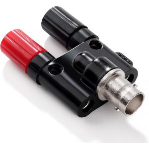 Connecteurs Coaxiaux BNC Femelle vers 2 x 4mm Double Fiche Femelle Banane,RF Coaxial Splitter Jack,BNC Fiche Femelle à Double 4mm Prise Adaptateur Banane Jack Prise pour Oscilloscope - Neuf