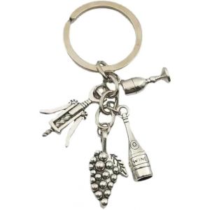 Kal-Porte-Cl&eacute;s De Poche &Agrave; Double Anneau En Acier Inoxydable Th&egrave;me Passions : Sport, Football, Musique, Machines, Art, Travail, Passepoils.. Unisexe, Excellente Id&eacute;e Cadeau - Neuf