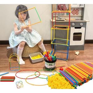 lbgwp60-500Pcs Kids Fort Building Kit, Kids Fort Building Kits, Maison Jouet, Constru z Votre Cabane, Jouet Fort Créatif Pour Garçon Et Fille De 5+ Ans, Diy Puzzle, Intérieur &Extérieur Jouer Tente - Neuf