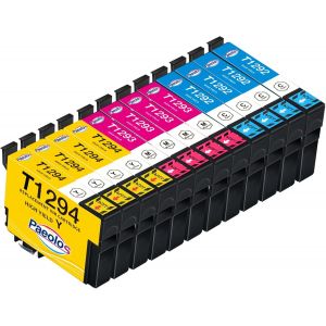 T1292 T1293 T1294 Remplacement pour Epson T1295 Cartouches d'encre pour Epson Stylus SX235W SX420W SX425W SX435W SX525WD SX535WD Workforce WF-7515 WF-3520DWF Stylus Office BX305F BX320FW - Neuf