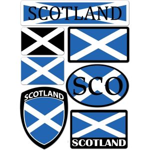 7 X Pvc Autocollant En Vinyle Drapeau National Ecosse Écossais Scotland Flag Stickers Decals Pour Voiture Fenêtre Porte Moto Casque Vélo Ordinateur Portable Tuning D 17 - Neuf