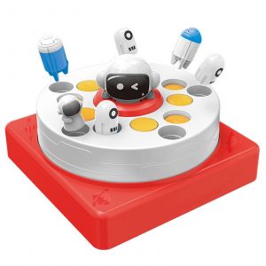 Jeu de p&ecirc;che d'astronaute avec filet de capture, cadeau d'anniversaire pour enfants de 3 ans et plus, jouet musical d'apprentissage pr&eacute;scolaire, rouge-Rouge - Neuf