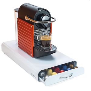CMWS-- Tiroir support organisateur compatible avec capsules Nespresso - 100% métal - capacité 50x - porte capsule distributeur café. - Neuf