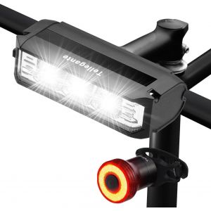 Lampe Velo Led Puissantes Eclairage Ultra-Large &Agrave; 180&deg; Lumiere Velo Rechargeable Usb,Feu Arri&egrave;re De V&eacute;lo Intelligent,Ipx6 &Eacute;tanche Lumi&egrave;re V&eacute;lo Avant Et Arri&egrave;re En Aluminium Pour Vtt Course Cycliste - Neuf
