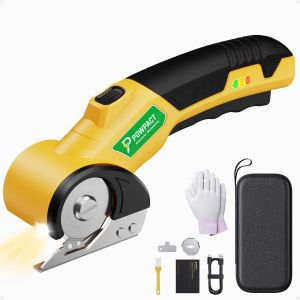 BLAZEFLUX-Decoupeuse carton Powpact sans fil, ciseaux electriques tissu moquette, coupe boite auto securite batterie rechargeable - Neuf