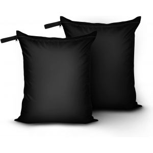 Pack de 2 sacs de linge sale, 40 x 50 cm, imperméable à l'eau, pliable, avec fermeture à glissière, pour les maillots de bain, piscine, plage, salle de gym, voyages - Neuf