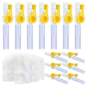 Paquet De 15 Valves De Cathéter Emballage Individuel De Cathéter De Drainage D'urine Valves Avec Bords Lisses Et Tube En Silicone - Neuf