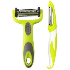 2pcs &Eacute;plucheur Droit Professionnel,&Eacute;plucheur De L&eacute;gumes Et &Eacute;plucheur De Fruits,Pivotant - Neuf