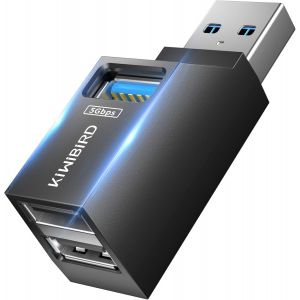 Double Usb, Doubleur Usb Mini Hub Usb 3 Ports, Adaptateur Double Multiprise 1X Usb3.0 2X Usb2.0 Compatible Avec Pc Ordinateur Portable Mac Imprimante Clavier Couris Casque Disque Dur Externe - Neuf