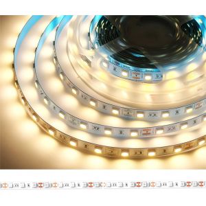 Led Strip Light 5 M Warm White,12 V Led Strip 5 Metres 300leds Smd5050 Flexible Led Light Strip For Indoor And Bedroom Tv Christmas Decoration (With Adapter) - Neuf