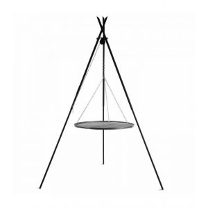 Grille &agrave; R&ocirc;tir Suspendu Sur Tr&eacute;pied, 50cm De Diam&egrave;tre, Acier Robuste Cookking 111438 - Neuf