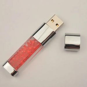 KALPZ-Cl&eacute; Usb Cristal Led Lumi&egrave;res Carte M&eacute;moire Cl&eacute; Usb 32Gb Cl&eacute; Usb 64Gb U Disque 4G 8G 16G Cle Usb Cadeau,Red,16 Go - Neuf
