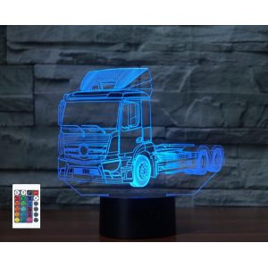 Veilleuse 3d Avec Télécommande - 16 Couleurs - Lampe De Chevet Led En Acrylique - Décoration De Chambre D'enfant - Cadeau D'anniversaire - Jouet Pour Enfants - Neuf