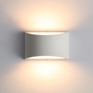 Applique Murale D'intérieur 7 W Led Blanc Chaud Moderne En Plâtre, Applique Murale Décorative Vers Le Haut Et Vers Le Bas Pour Salon, Chambre, Escaliers, Allée (Ampoule Led G9 Incluse) - Neuf