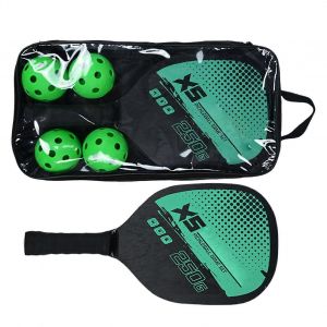 Paddle Set De 2 Avec Grip De Confort Raquettes Et 4 Vert Pickle Boules, L&eacute;ger Durable Palettes Pour Le Jeu Int&eacute;rieur/Ext&eacute;rieur - Neuf