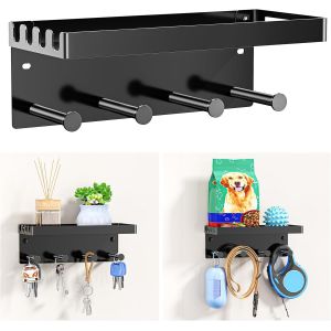 CAUC-Porte Clef Mural, Support Mural Pour Laisse pour Chien, Support Clef Mural, Porte-Cl&eacute;s Mural, Rangement pour Clef, Courrier, Accessoires pour animaux de compagnie, pour Les Entr&eacute;es - Neuf
