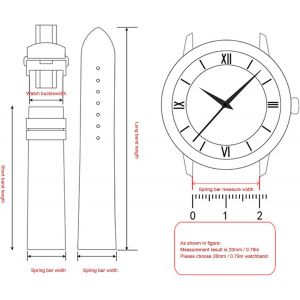 Bracelet De Montre Avec Noir,Bracelet De Boucle En M&eacute;tal De Remplacement En Cuir Vintage En Cuir Pu Partie Universelle Bandes De Lib&eacute;ration D'accessoires Pour Hommes Femmes (12mm-22mm).[U1621] - Neuf