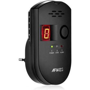 JGD-D&eacute;tecteurs de gaz, Alarme GPL/gaz Naturel/gaz de Ville, avec Alarme sonore et Affichage num&eacute;rique LED, Moniteur de m&eacute;thane et de Propane Butane (Noir) - Neuf