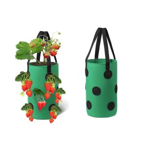 Sac de culture suspendu pour l&eacute;gumes et fruits - Capacit&eacute; de 11 litres, 12 ouvertures pour plantes, tissu non tiss&eacute; - Neuf