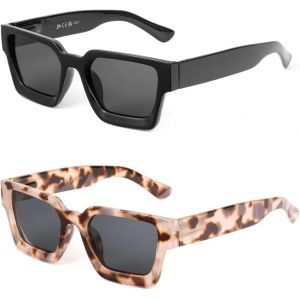 Lunettes De Soleil Polarisantes Pour Femmes, Hommes, Lunettes De Soleil Rétro, Lunettes Rectangulaires, Protection Uv400 - Neuf