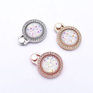 Lot de 3 anneaux de support pour téléphone portable, avec strass - Neuf