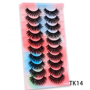 Ore-5 Paires De Cils Yeux De Chat Faux Cils De Vison Extrémité Ailée Cils Allongés Naturels Longs Cils Manga Faux Cils Maquillage-Tk14- - Neuf