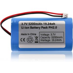 3.7v 5200mah Batterie Rechargeable Au Lithium-Ion Avec Connecteur Ph2.0 - Neuf