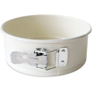 JEXNOVASHOP-Moule &agrave; Charni&egrave;re 18 cm pour Cheesecakes, G&acirc;teaux & Flans - Rond en M&eacute;tal - Four & Cong&eacute;lateur - P&acirc;tisserie - Beige - 1295 - Neuf