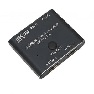 E0101 Commutateur De Direction Bi &Agrave; Interface Multim&eacute;dia Hd 8k &Agrave; 60hz 2 En 1 Sortie/1 Entr&eacute;e 2 Sorties 3d Bi Direction Commutateur Pour Ps5 - Neuf