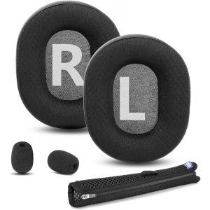 LORANKA-Cloud III Coussinets d'oreille et Couvre-Bandeau de Remplacement compatibles avec Les Casques de Jeu HyperX Cloud Alpha, Cloud III, Cloud II, Cloud Alpha S (Tissu Respirant/Mousse de Haute qu - Neuf