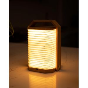 Subzonal-Lampe De Table En Bois Avec Poign&eacute;e, Lampe Lanterne Japonaise, Lumi&egrave;re Ambiante, Lampe D'ambiance, Lampe Led Rechargeable Pour Maison & Ext&eacute;rieur & F&ecirc;te & Cadeau (Bambou) - Neuf