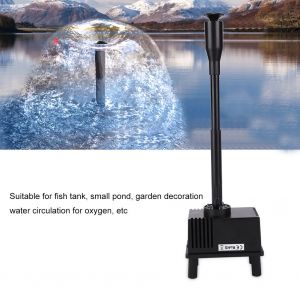 HJLIAN Pompe a eau submersible 10 W 600 l/h avec eclairage LED pour aquarium, bassin, jardin, EU 220 V - Neuf