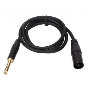 Cable 6,35 mm vers XLR male vers male stereo 3 broches 1/4 pouce vers XLR symetrique pour haut-parleur, microphone, scene 1,8 m/5,9 pi - Neuf