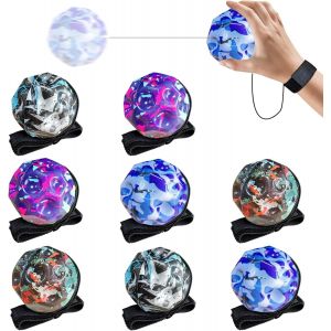 KAL-Jump Ball Avec Corde, 6 Cm, Balle Anti-Stress, Boule De Lune, Boule De Caoutchouc, Boule De Saut, Pour Enfants, Intérieur Et Extérieur, Couleurs Aléatoires, Couleur Camouflage - Neuf